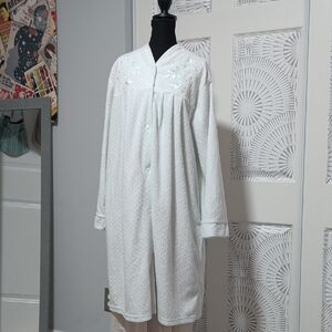 Vintage 80s Collette By Miss Elaine Fleece Robe XL